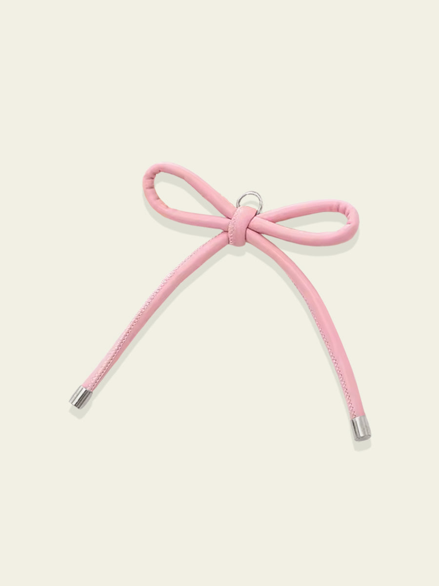 Vegan Leather Bow Charm