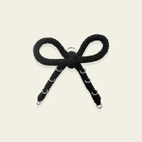 Knit Bow Charm with Ring Piercings by BYKARYA