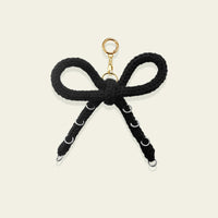 Knit Bow Charm with Ring Piercings by BYKARYA