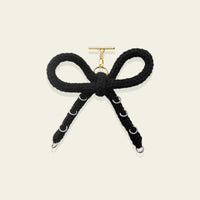 Knit Bow Charm with Ring Piercings by BYKARYA