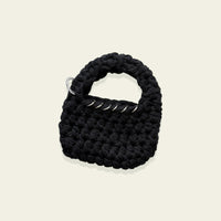 Mini Crochet Bag with Ring Piercings by BYKARYA