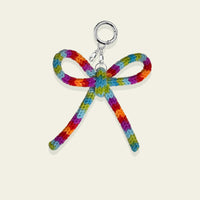 Rainbow Knit Bow Charm by BYKARYA