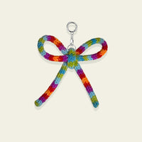 Rainbow Knit Bow Charm by BYKARYA