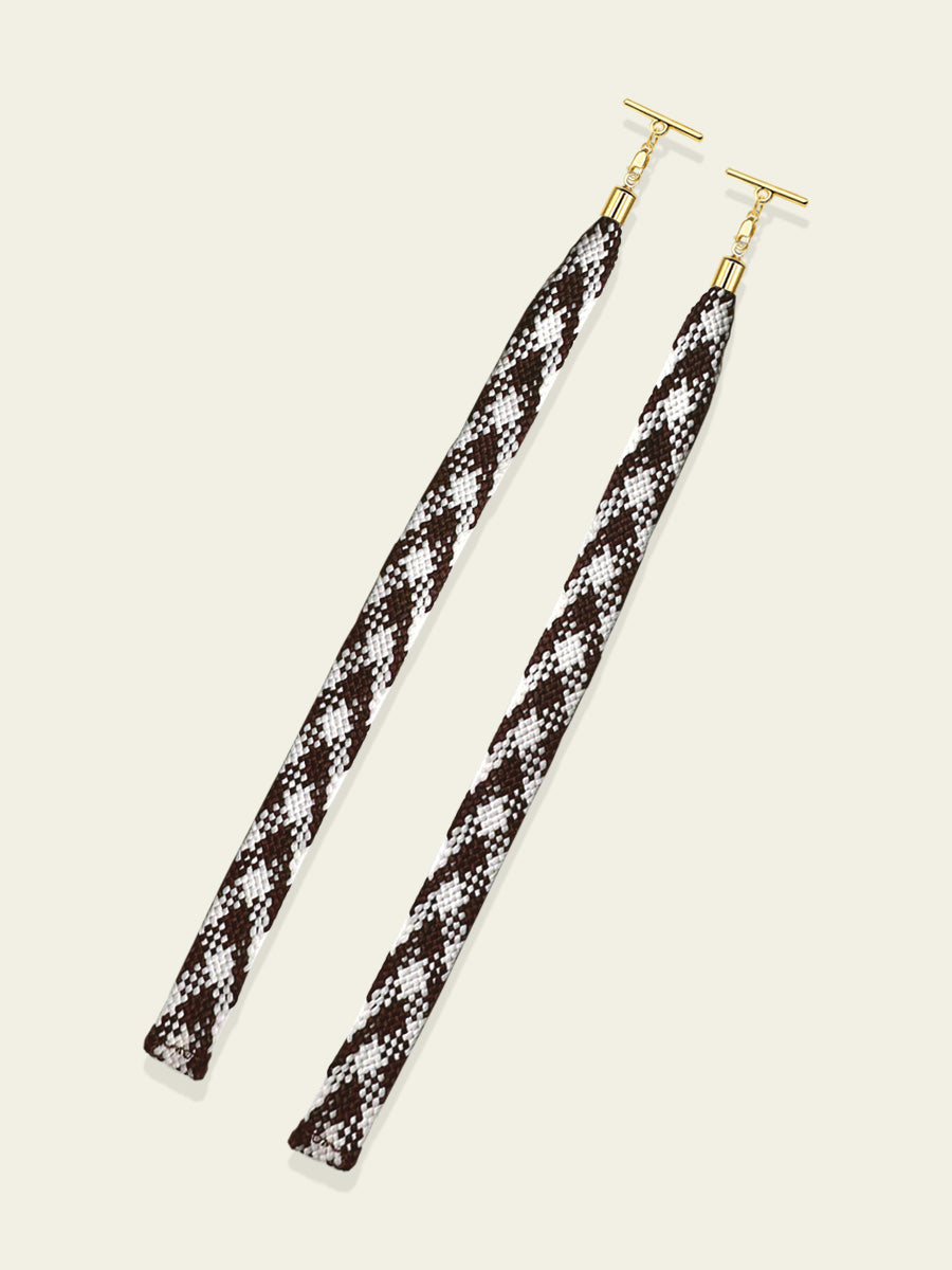 Checkered Knit Lace Stringz