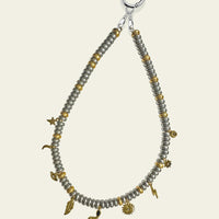 Metallic Bead Swag with Pavé Crystal Charms