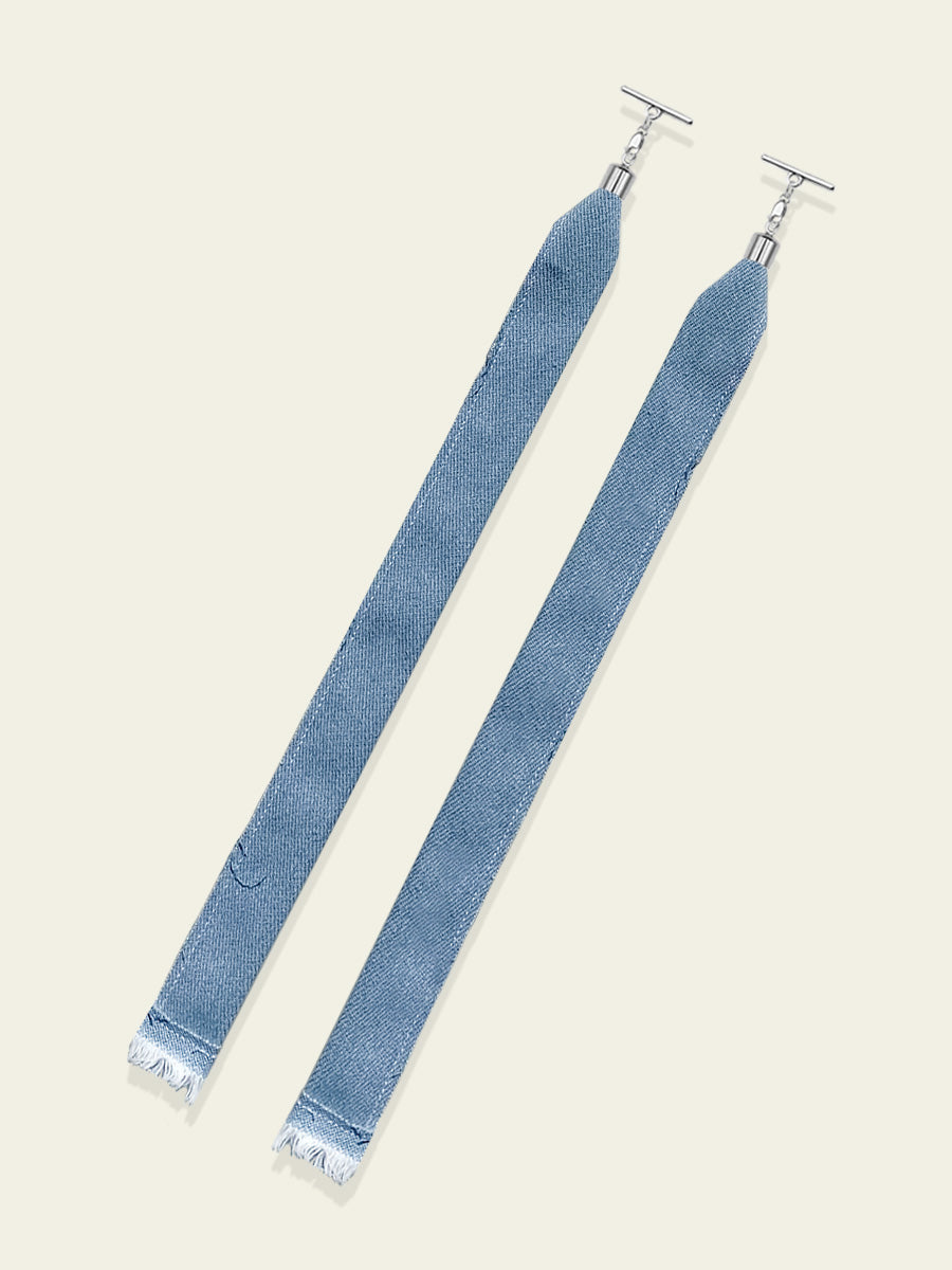 Smile Stringz Flat Denim Laces Charms