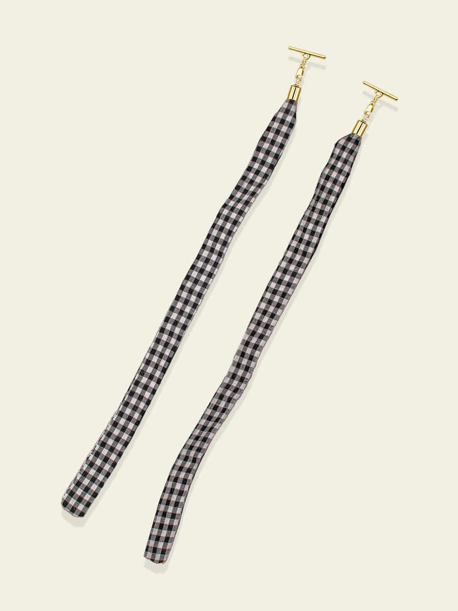 Gingham Wide Lace Stringz