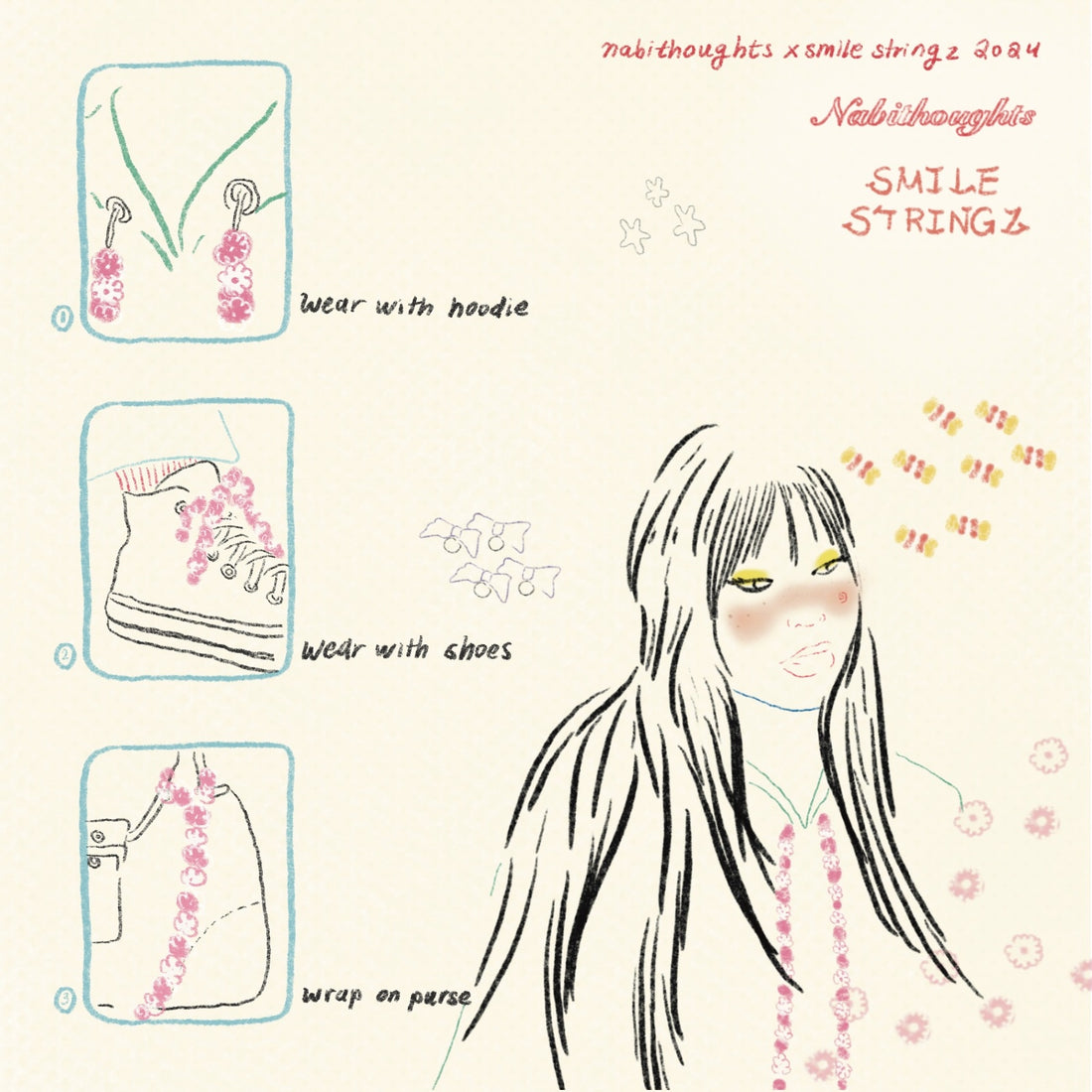 Morning Glories on the Vine Lace Stringz by Nabithoughts