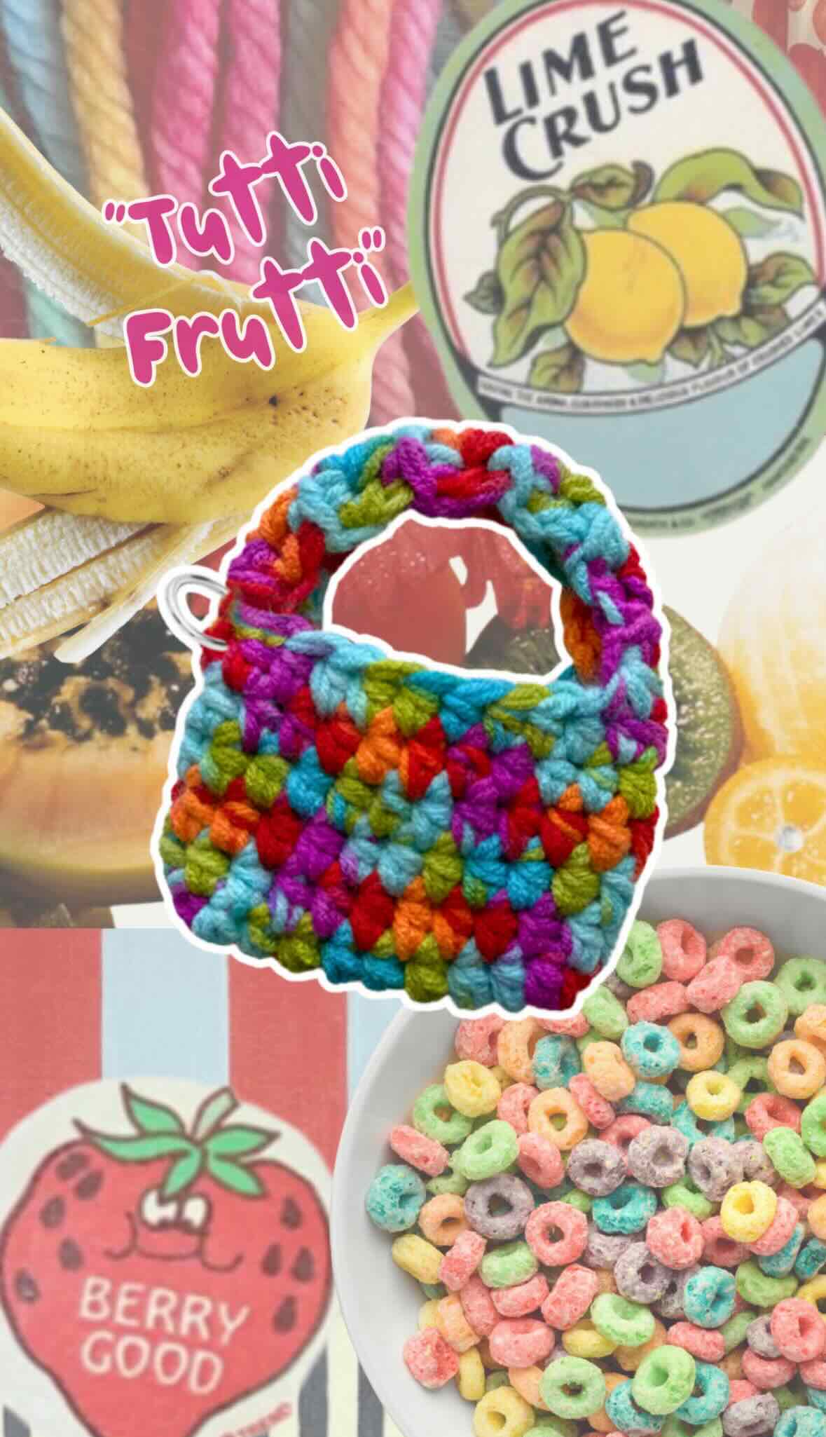 Rainbow Mini Crochet Bag by BYKARYA
