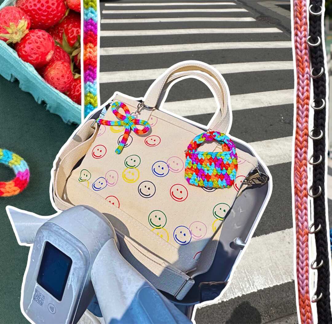 Rainbow Mini Crochet Bag by BYKARYA