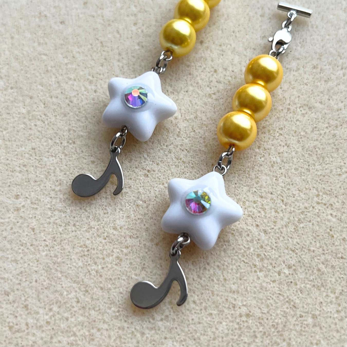 Shooting Star with Music Note Charm by kuebiko! co