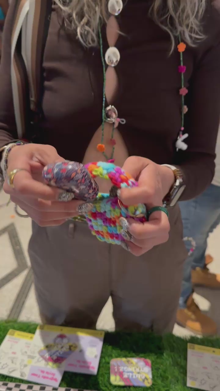 Rainbow Mini Crochet Bag by BYKARYA