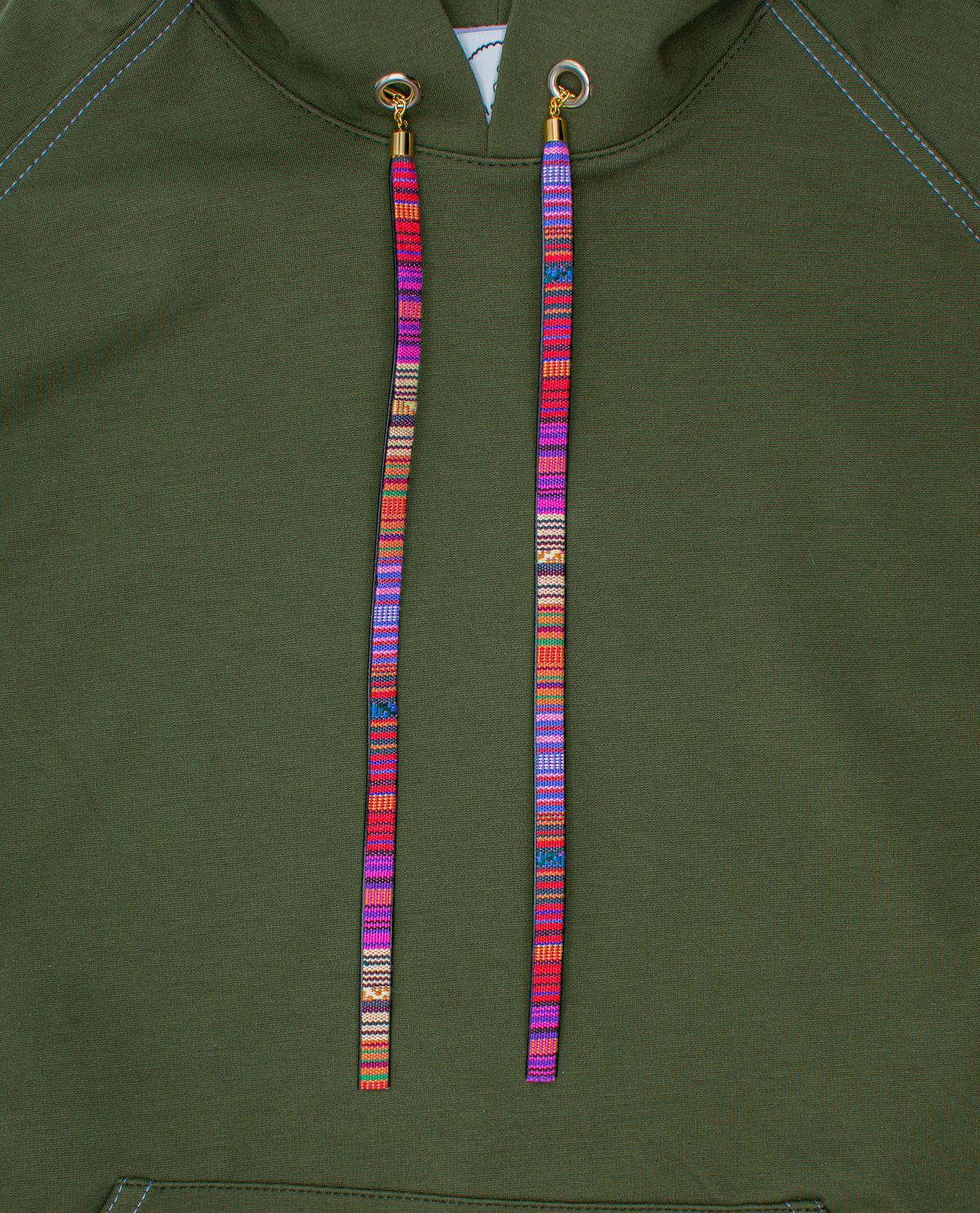 Southwest Fabric and Vegan Leather Lace Stringz