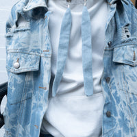 Denim Wide Lace Stringz