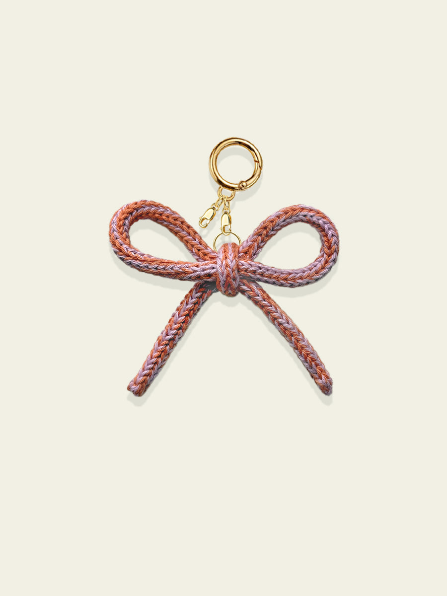 Ombre Knit Bow Charm by BYKARYA