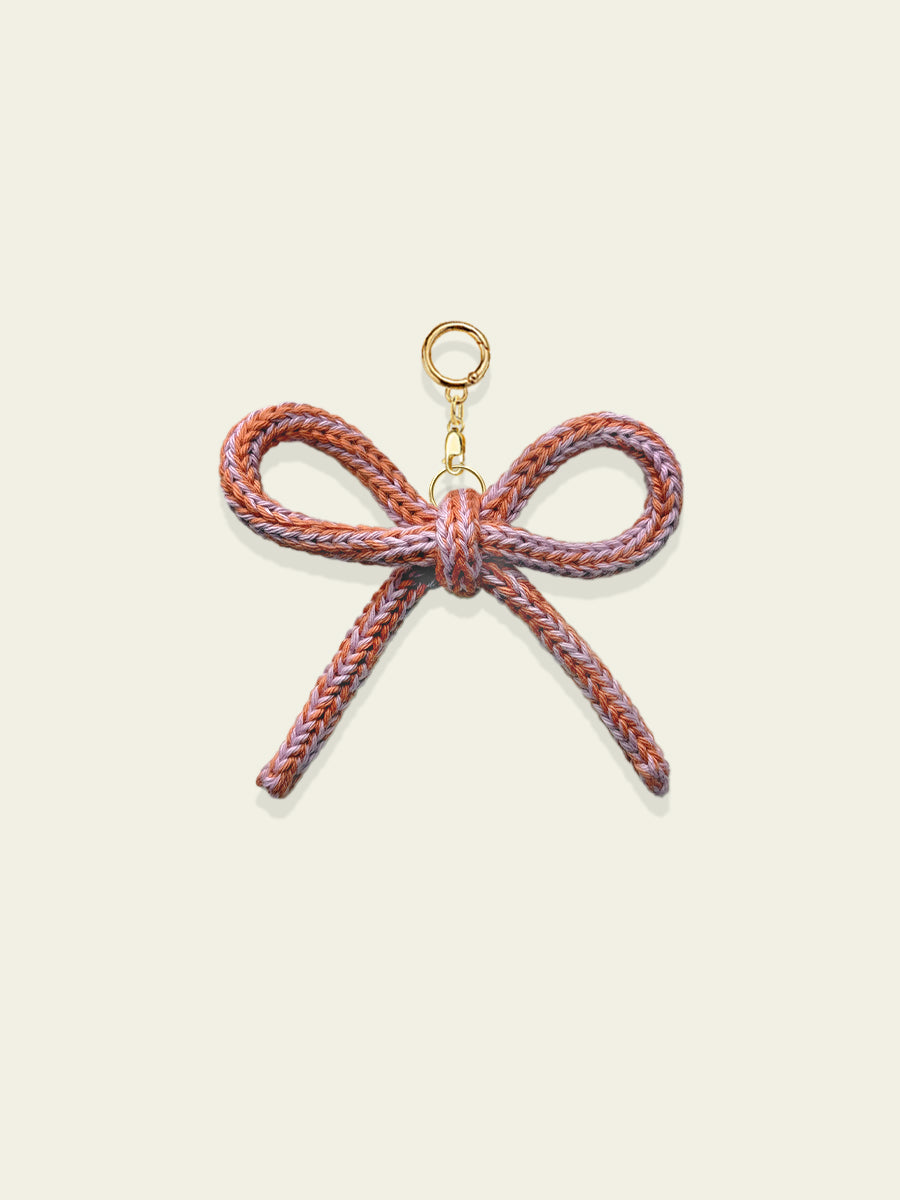 Ombre Knit Bow Charm by BYKARYA