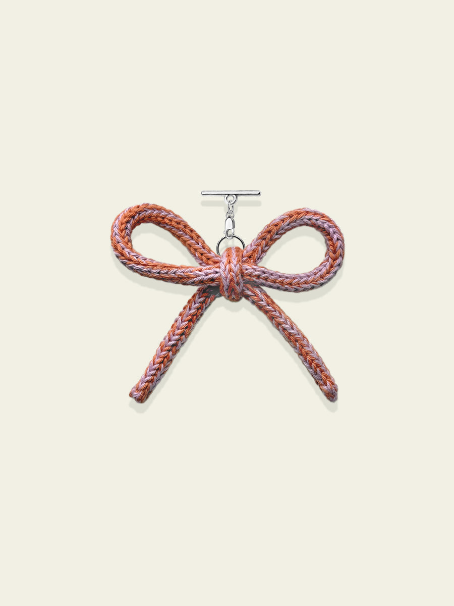 Ombre Knit Bow Charm by BYKARYA