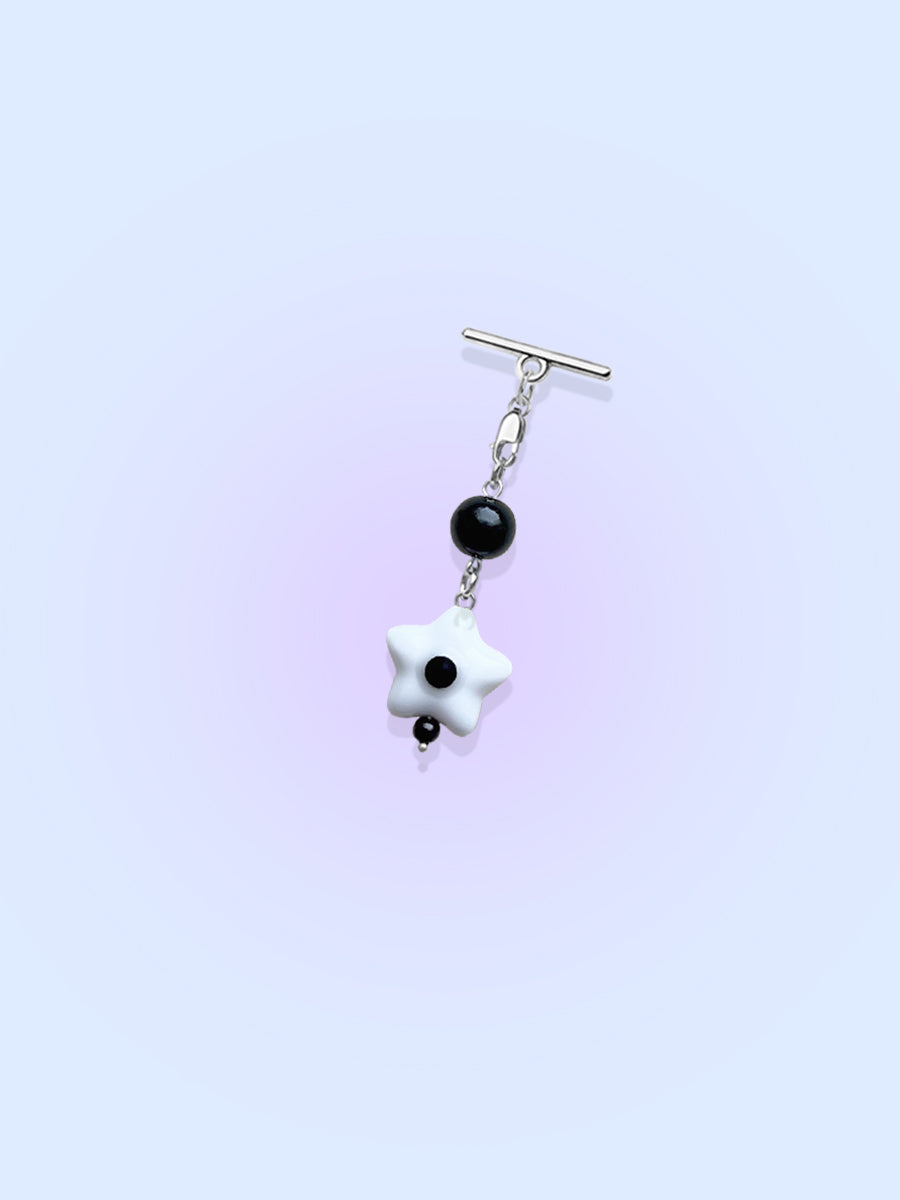 North Star Black Gem Charm by kuebiko! co