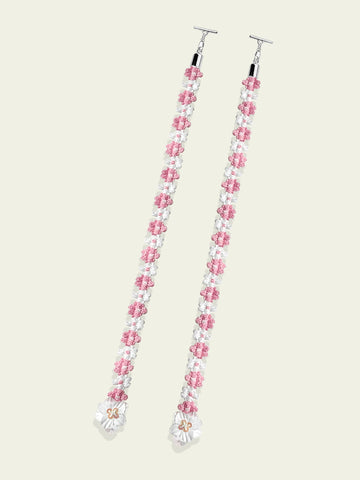 Cherry Blossom Lace with Crystal Bead by Nabithoughts