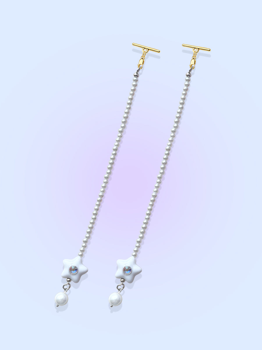 Milky Way with Glass Pearls Hoodie Stringz by kuebiko! co