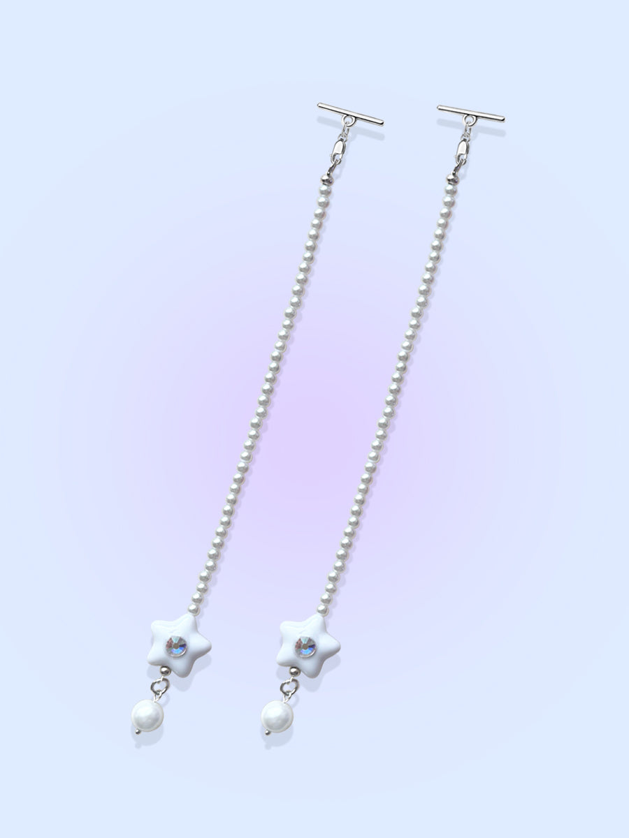 Milky Way with Glass Pearls Hoodie Stringz by kuebiko! co