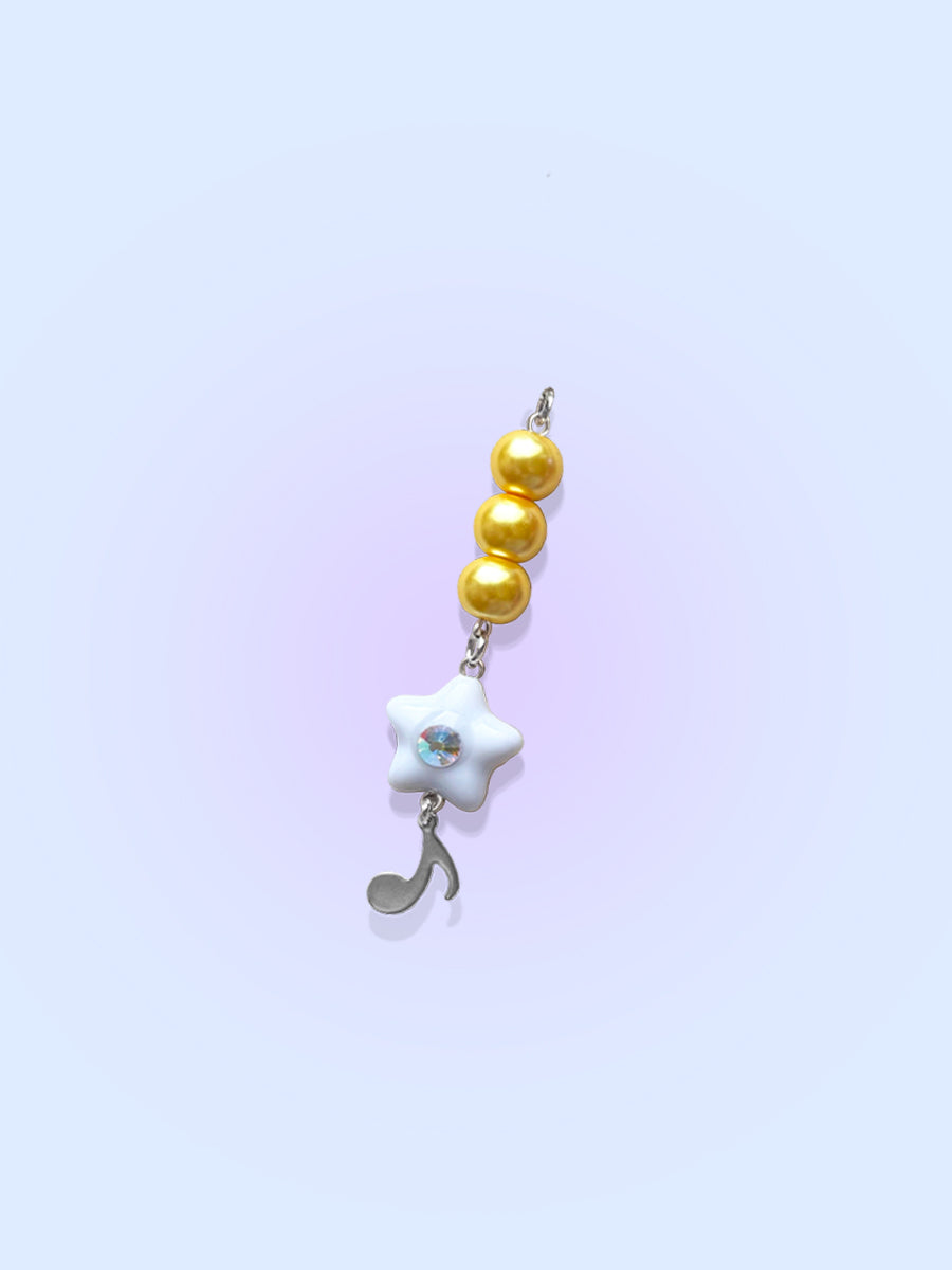 Shooting Star with Music Note Charm by kuebiko! co