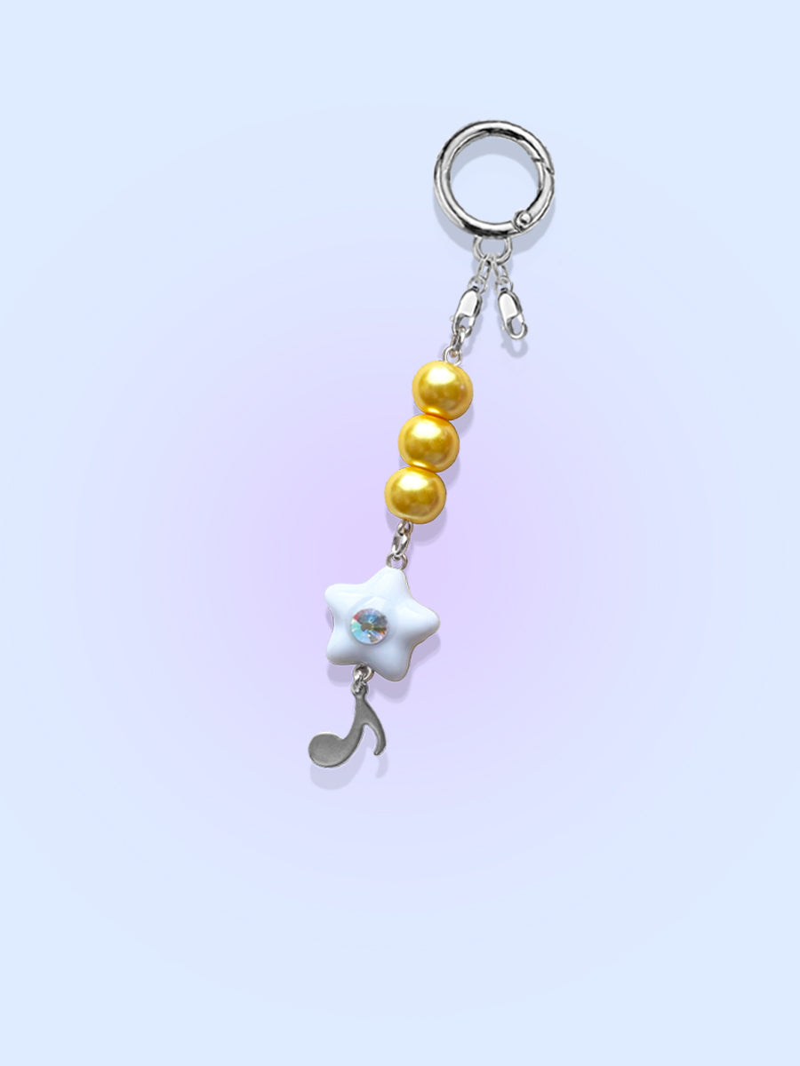 Shooting Star with Music Note Charm by kuebiko! co