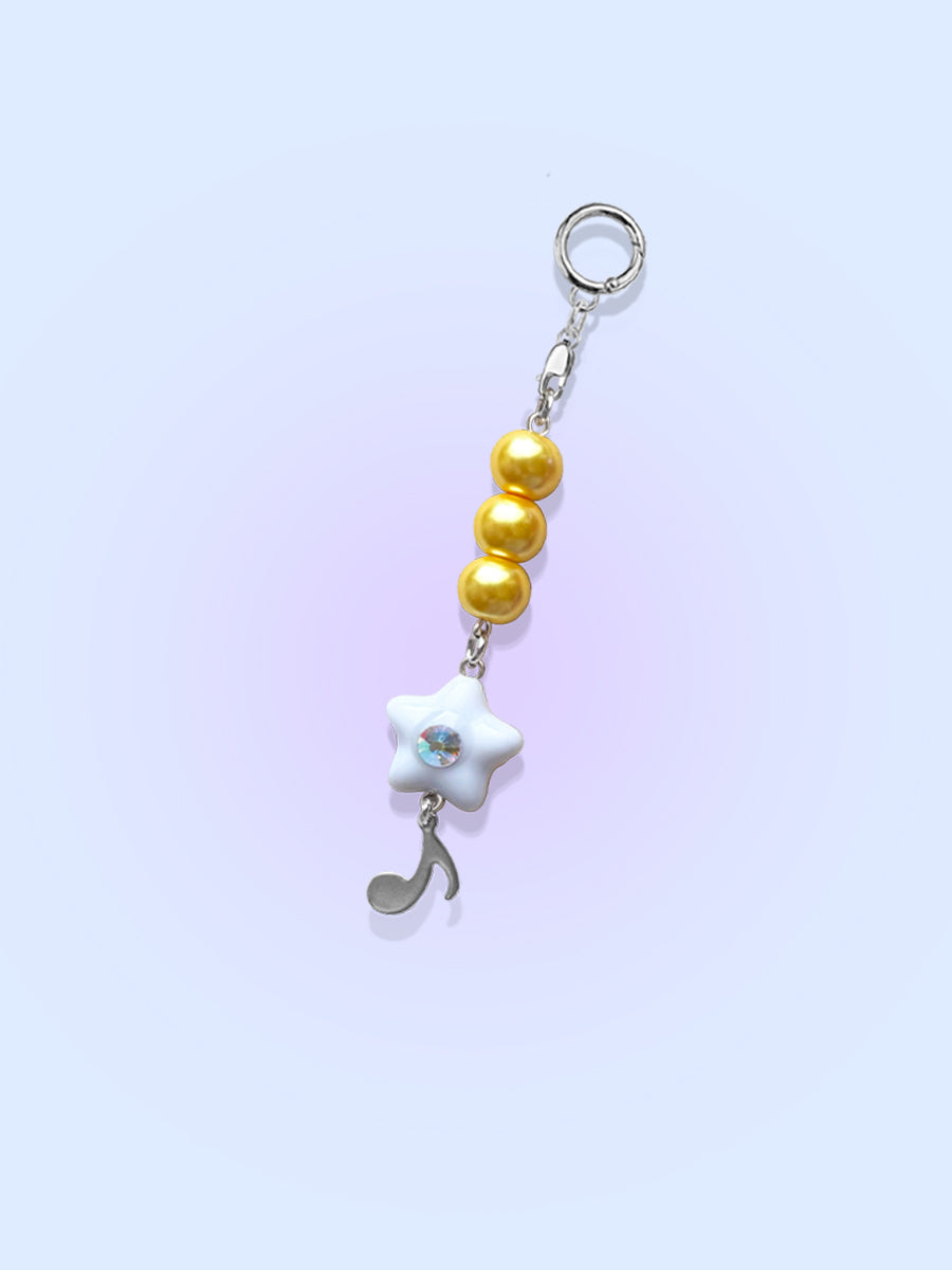 Shooting Star with Music Note Charm by kuebiko! co