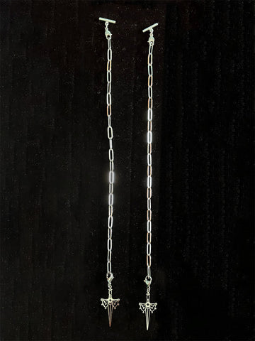 Hoodie Chain Set with Sword Charms by SATURNALIA