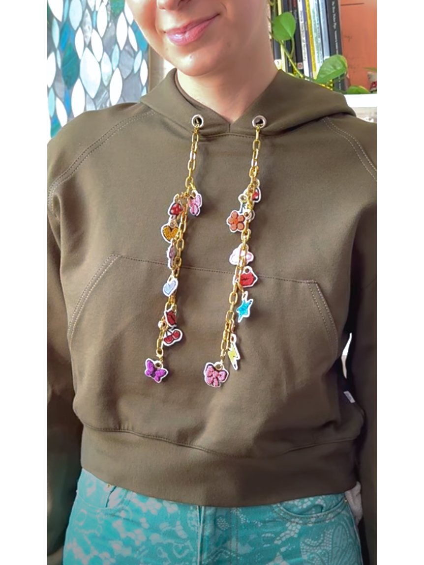 Shoe Chain Swag Set with Embroidered Charms by UNTREND