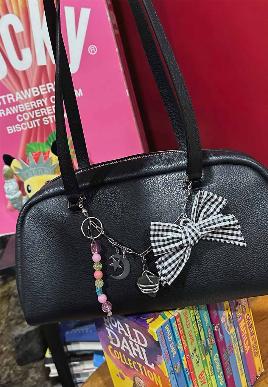 Gingham Bow Charm